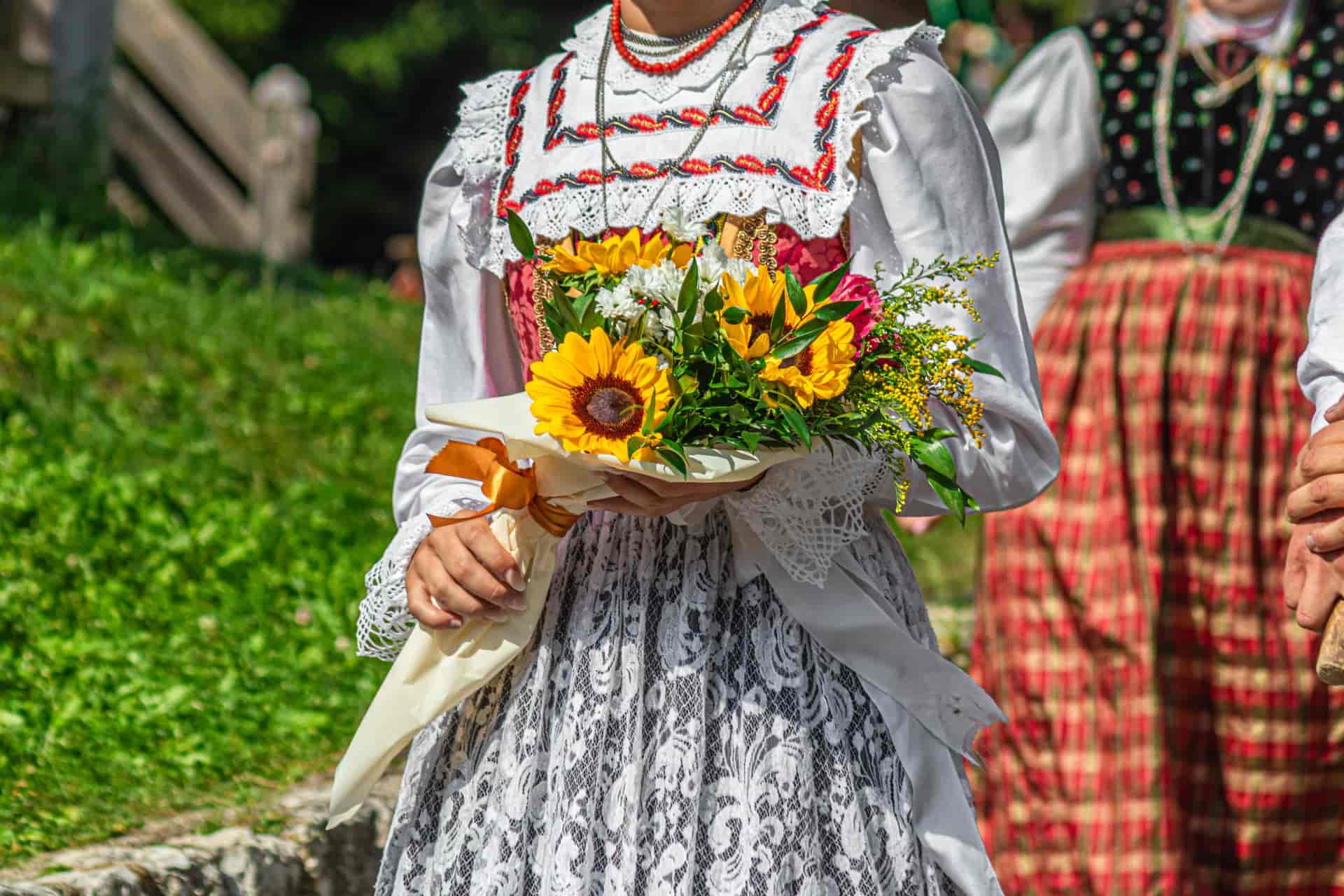 Detail of typical Ladin costume