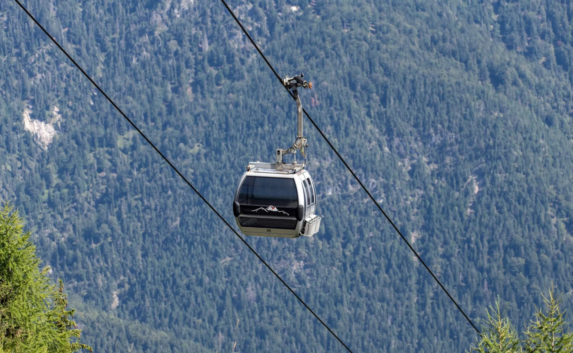 Funivia, telecabina, ovovia, seggiovia, per viaggiare in alta montagna, tra pini e valli e raggiungere le cime ed i picchi
